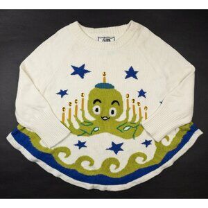 Whoopi Goldberg Hanukkah Octopus Sweater Women XL Jeweled Ugly Christmas Menorah